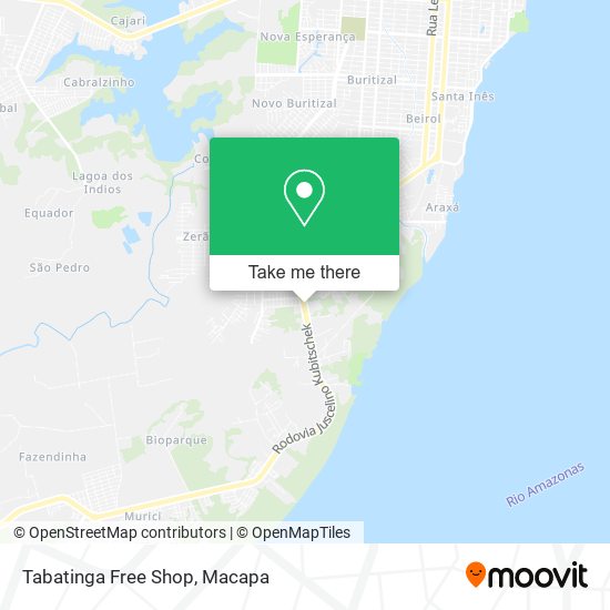 Mapa Tabatinga Free Shop