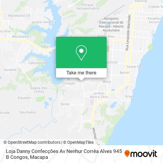 Mapa Loja Danny Confecções Av Nenhur Corrêa Alves 945 B Congos