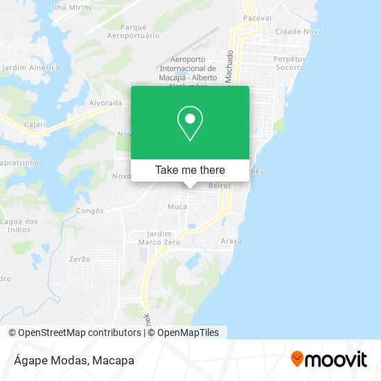 Ágape Modas map