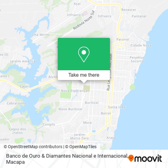 Banco de Ouro & Diamantes Nacional e Internacional map