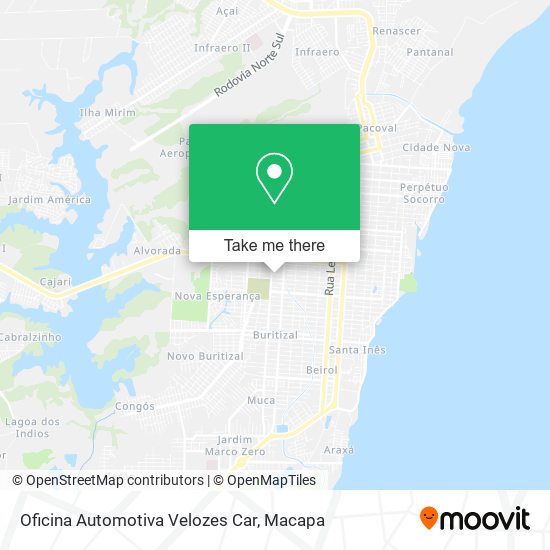 Oficina Automotiva Velozes Car map