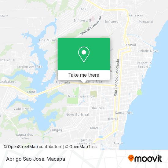 Abrigo Sao José map