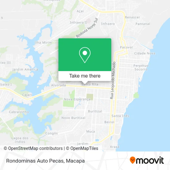 Rondominas Auto Pecas map