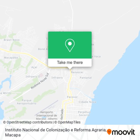 Instituto Nacional de Colonização e Reforma Agraria map