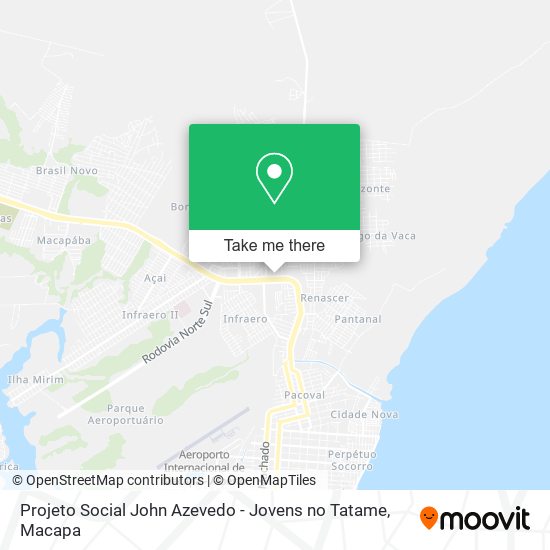 Mapa Projeto Social John Azevedo - Jovens no Tatame