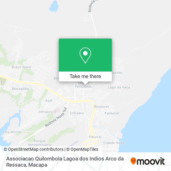 Associacao Quilombola Lagoa dos Indios Arco da Ressaca map