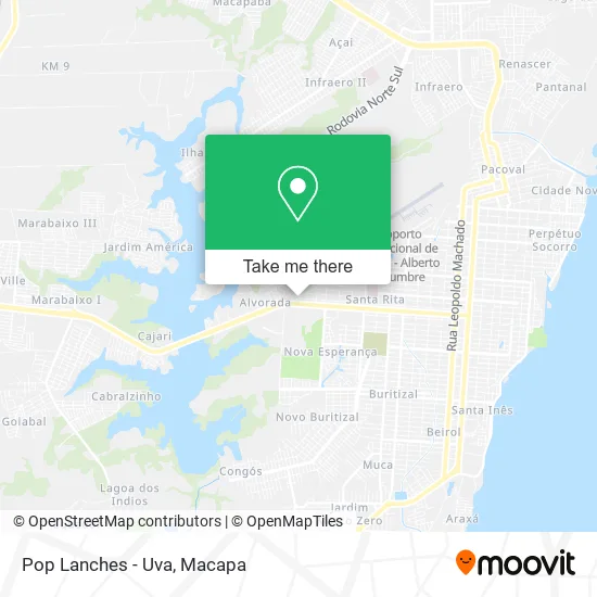 Pop Lanches - Uva map