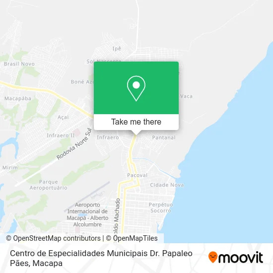 Centro de Especialidades Municipais Dr. Papaleo Pães map