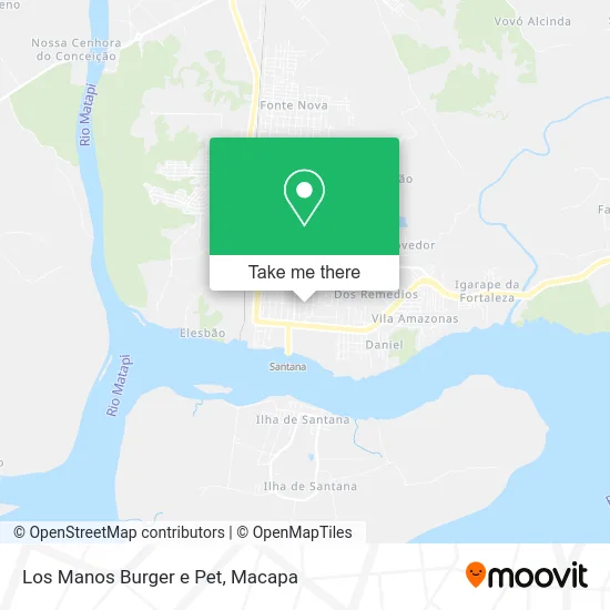 Los Manos Burger e Pet map