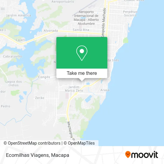 Ecomilhas Viagens map