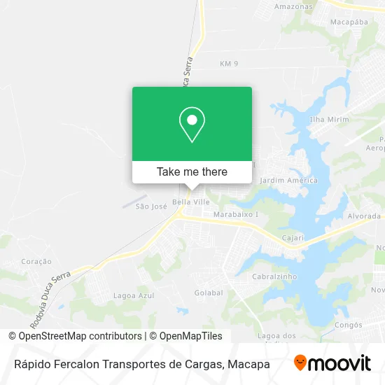 Rápido Fercalon Transportes de Cargas map