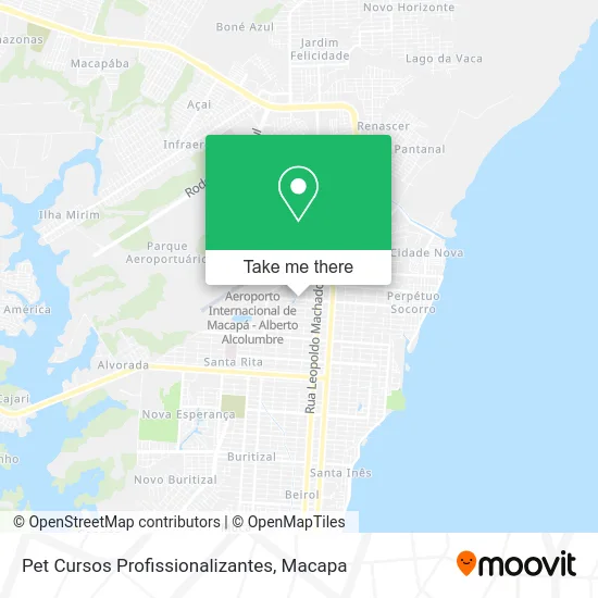 Pet Cursos Profissionalizantes map