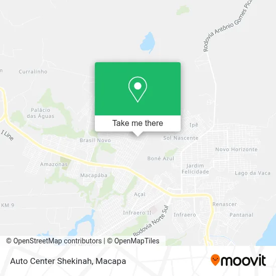 Auto Center Shekinah map