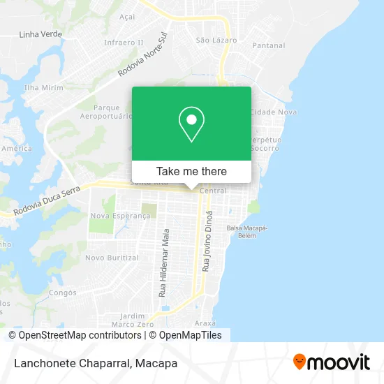 Lanchonete Chaparral map