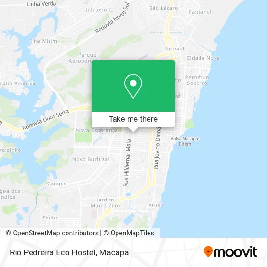 Rio Pedreira Eco Hostel map