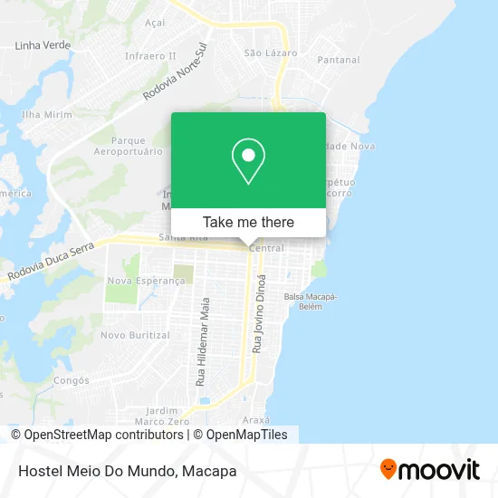 Hostel Meio Do Mundo map
