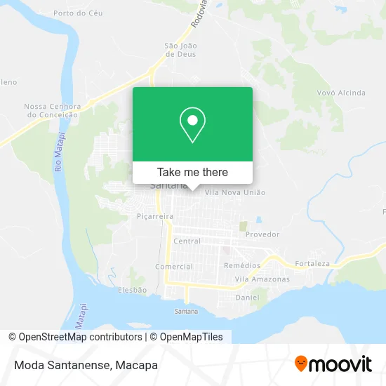 Moda Santanense map