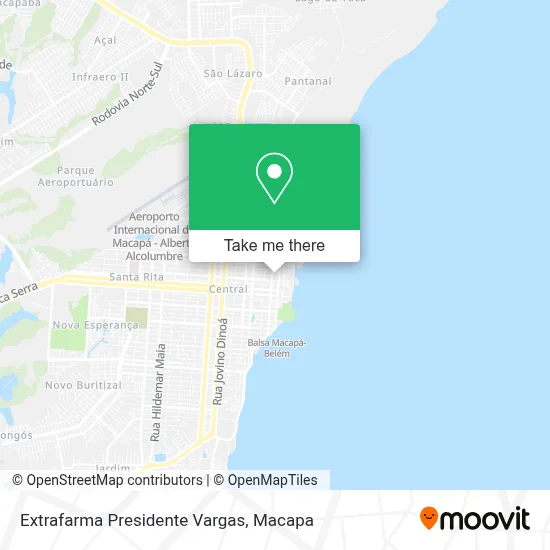 Extrafarma Presidente Vargas map