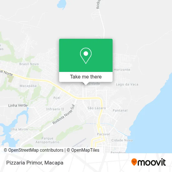 Pizzaria Primor map