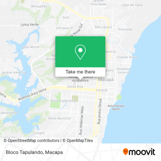 Bloco Tapulando map