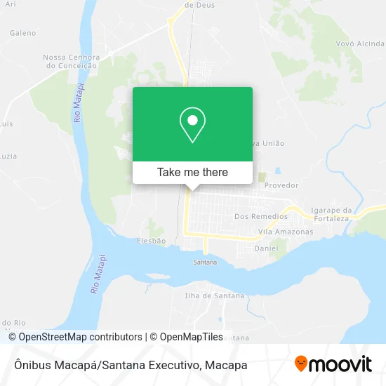 Ônibus Macapá / Santana Executivo map