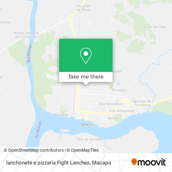 Mapa lanchonete e pizzaria Fight Lanches