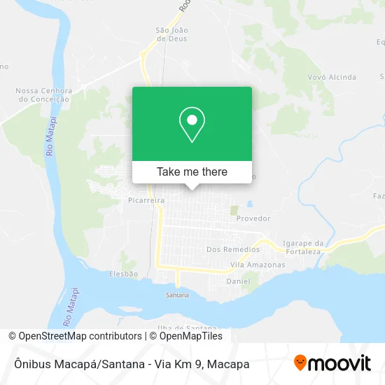 Ônibus Macapá / Santana - Via Km 9 map