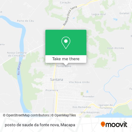 posto de saude da fonte nova map