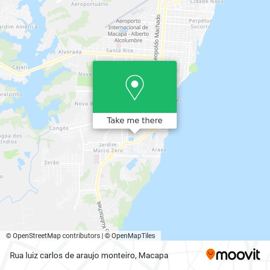 Rua luiz carlos de araujo monteiro map