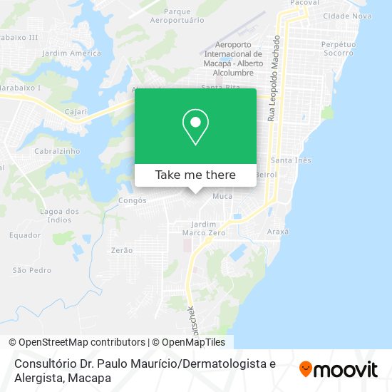 Mapa Consultório Dr. Paulo Maurício / Dermatologista e Alergista