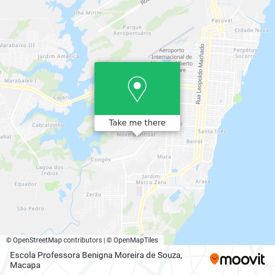 Mapa Escola Professora Benigna Moreira de Souza