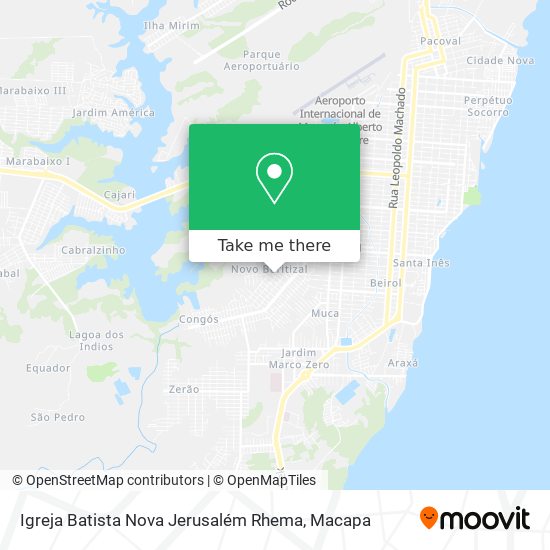 Mapa Igreja Batista Nova Jerusalém Rhema