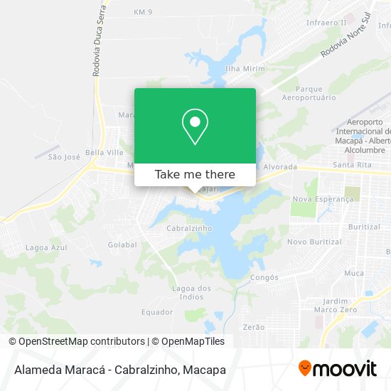 Alameda Maracá - Cabralzinho map