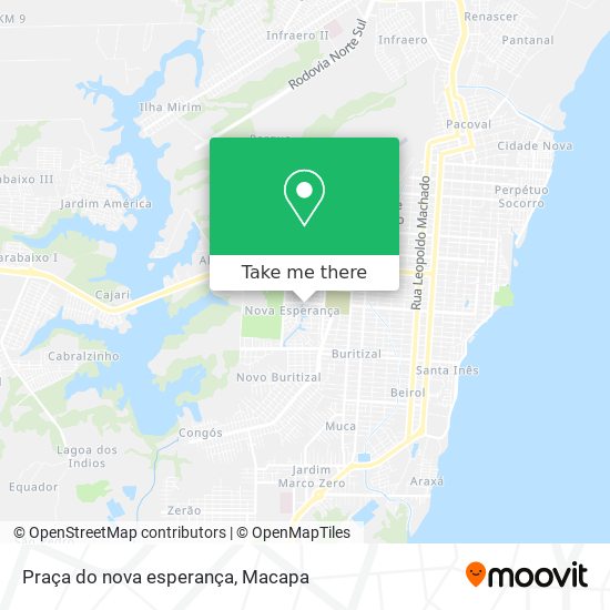 Mapa Praça do nova esperança