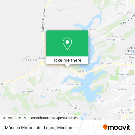 Mônaco Motocenter Lagoa map