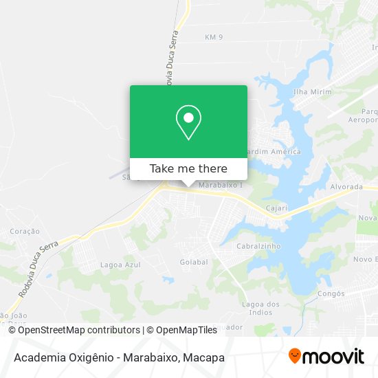 Mapa Academia Oxigênio - Marabaixo