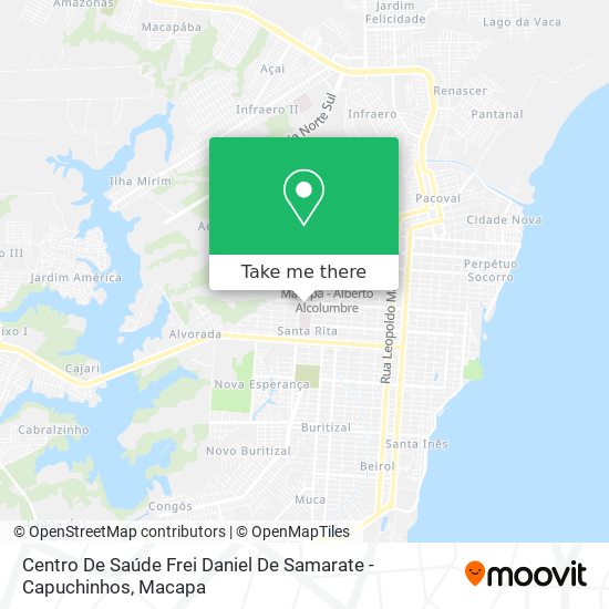 Centro De Saúde Frei Daniel De Samarate - Capuchinhos map