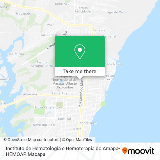 Instituto de Hematologia e Hemoterapia do Amapá-HEMOAP map