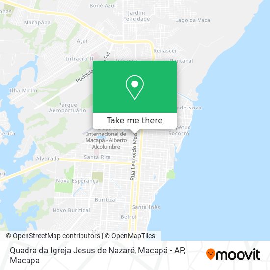 Mapa Quadra da Igreja Jesus de Nazaré, Macapá - AP