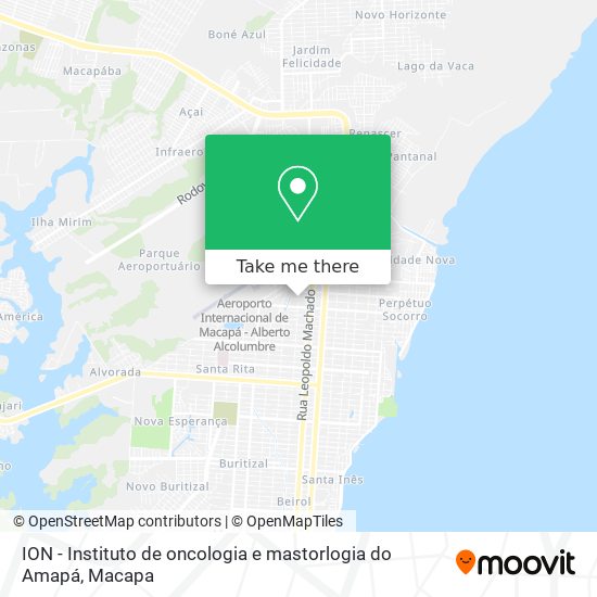 ION - Instituto de oncologia e mastorlogia do Amapá map