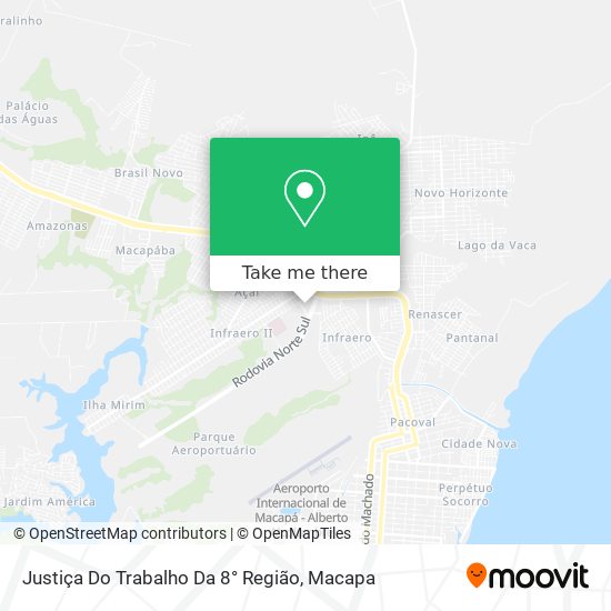 Justiça Do Trabalho Da 8° Região map