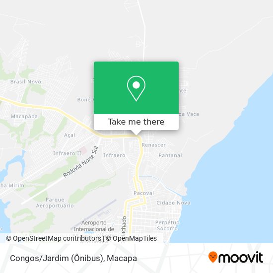 Mapa Congos/Jardim (Ônibus)