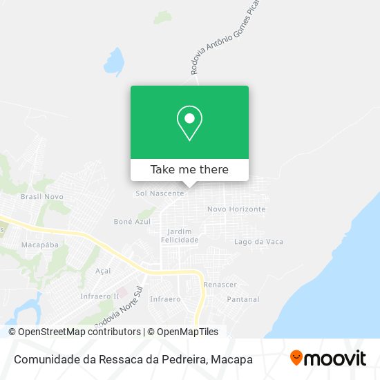 Mapa Comunidade da Ressaca da Pedreira