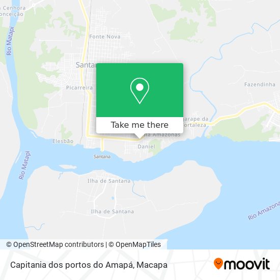 Mapa Capitania dos portos do Amapá