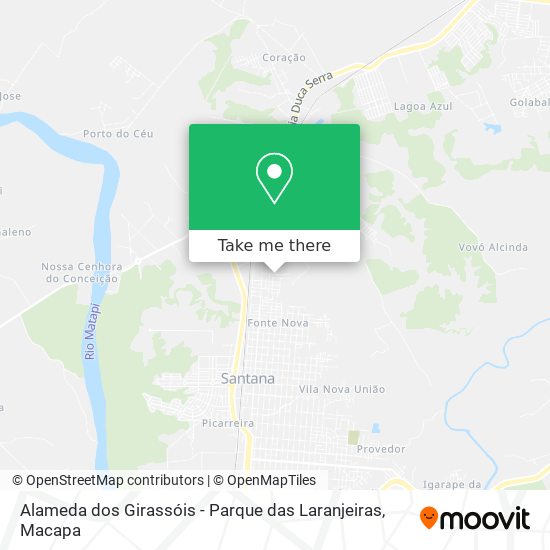 Alameda dos Girassóis - Parque das Laranjeiras map