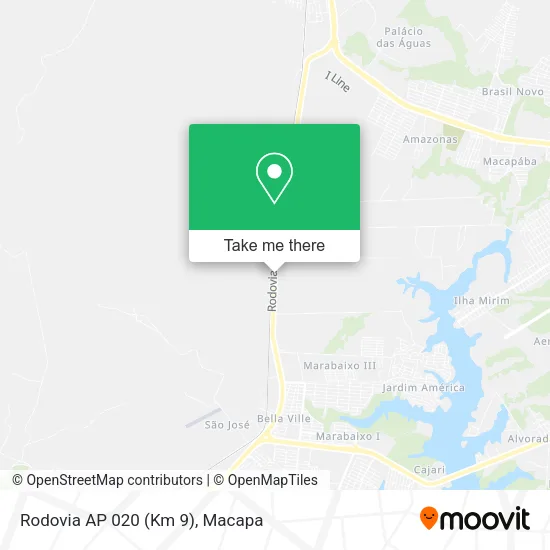 Rodovia AP 020 (Km 9) map