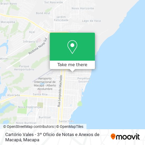 Cartório Vales - 3º Ofício de Notas e Anexos de Macapá map