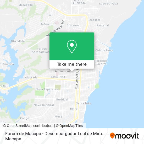 Fórum de Macapá - Desembargador Leal de Mira map