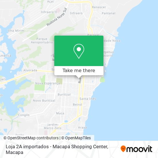 Loja 2A importados - Macapá Shopping Center map