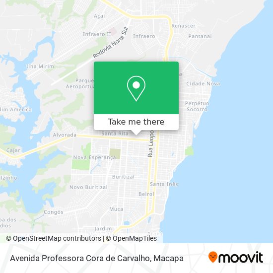 Mapa Avenida Professora Cora de Carvalho